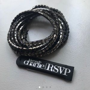 CHARMING CHARLIE RSVP BLACK AND WHITE BRACELET NEW
